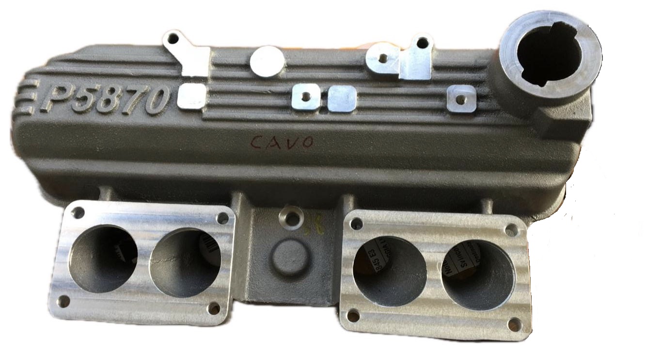 Collettore di aspirazione per carburatore DCNF integrato al coperchio punterie